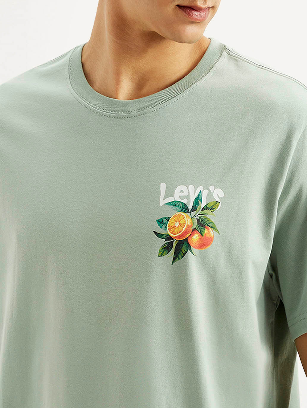 Men's Graphic Print Crew Neck T-shirt - Detail View