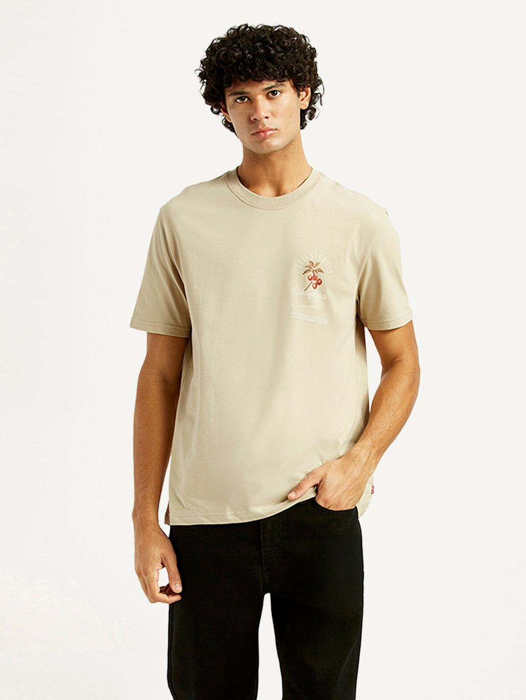 Men's Graphic Print Crew Neck T-shirt - Styleshot View