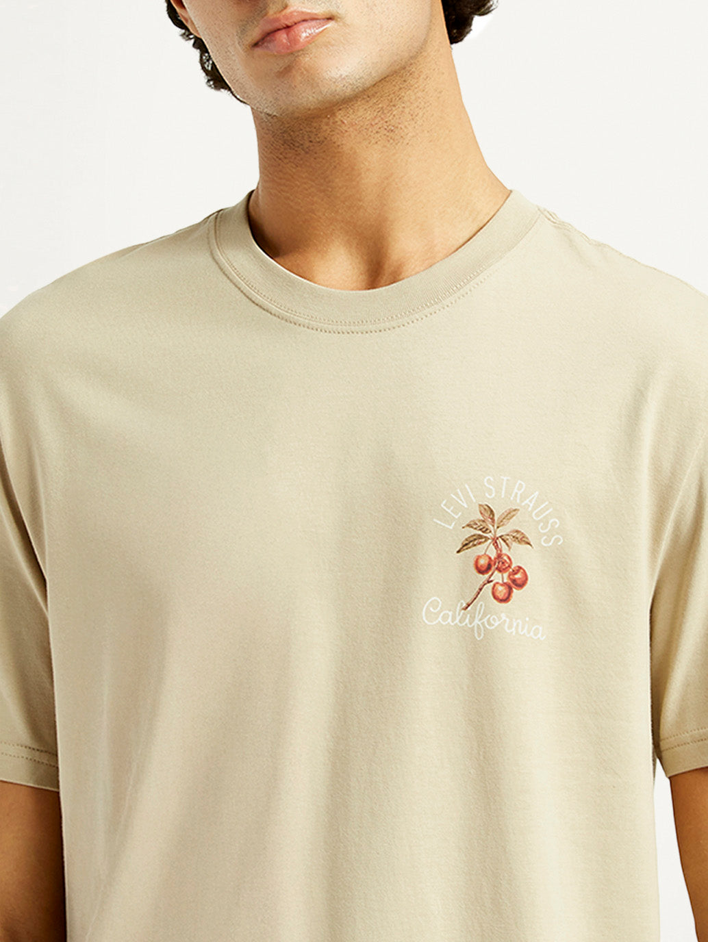 Men's Graphic Print Crew Neck T-shirt - Detail View