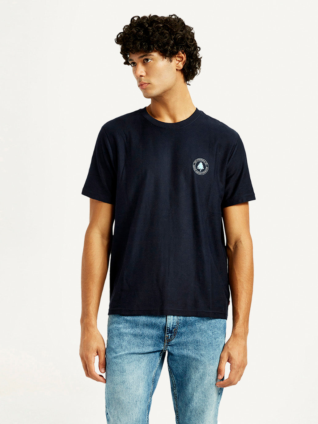 Men's Graphic Print Crew Neck T-shirt - Front View