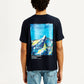Men's Graphic Print Crew Neck T-shirt - Back View