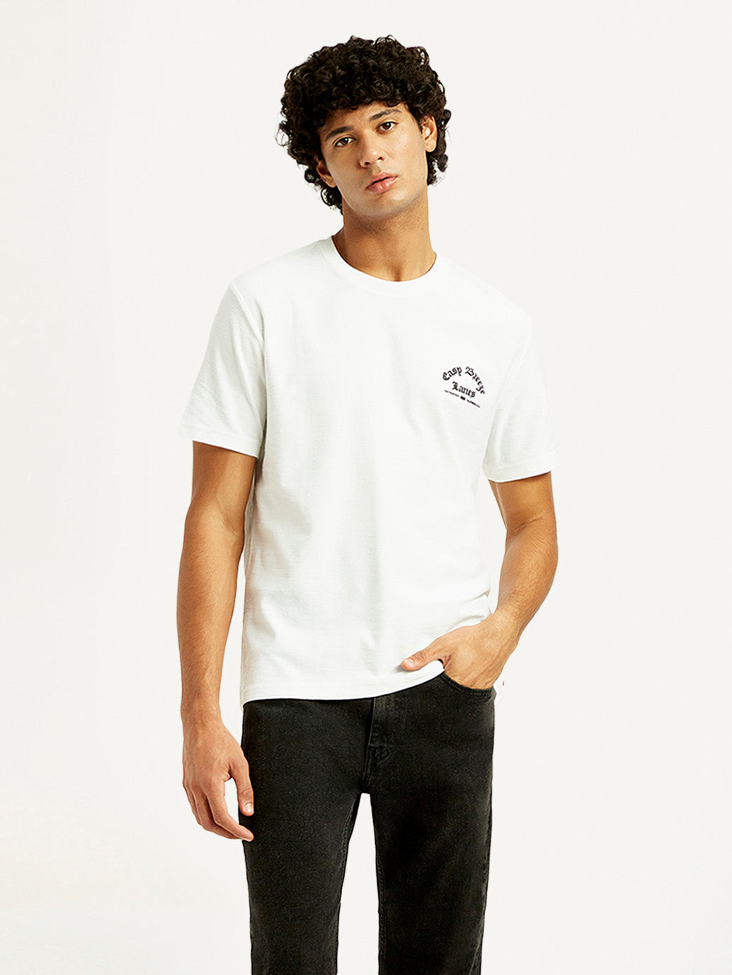 Men's Graphic Print Crew Neck T-shirt - Styleshot View