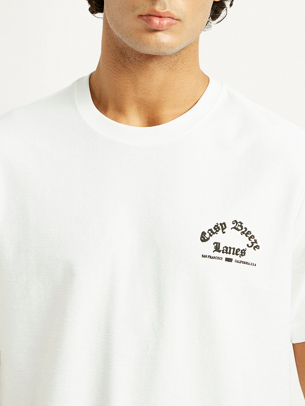 Men's Graphic Print Crew Neck T-shirt - Detail View