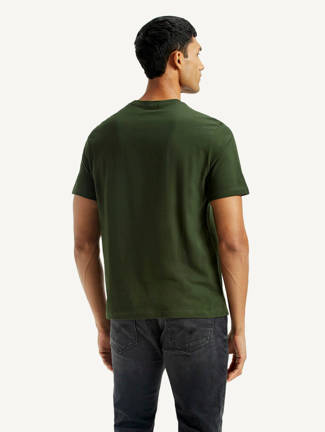 Men's Camo Print Regular Fit T-Shirt - Back View