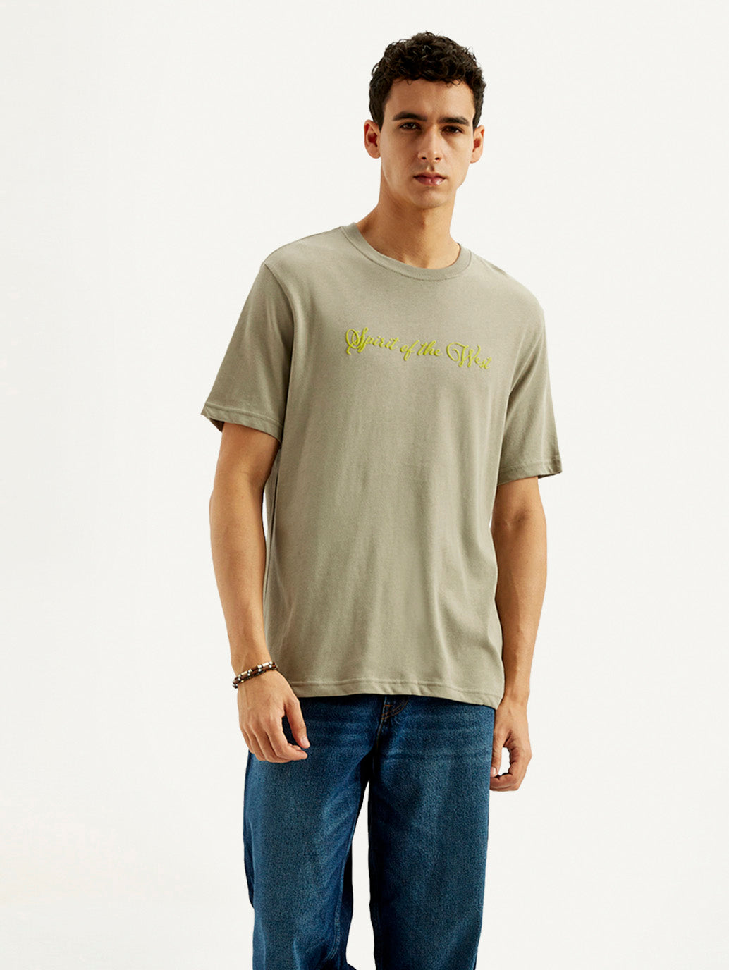 Men's Typography Crew Neck T-shirt - Styleshot View