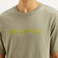Men's Typography Crew Neck T-shirt - Detail View