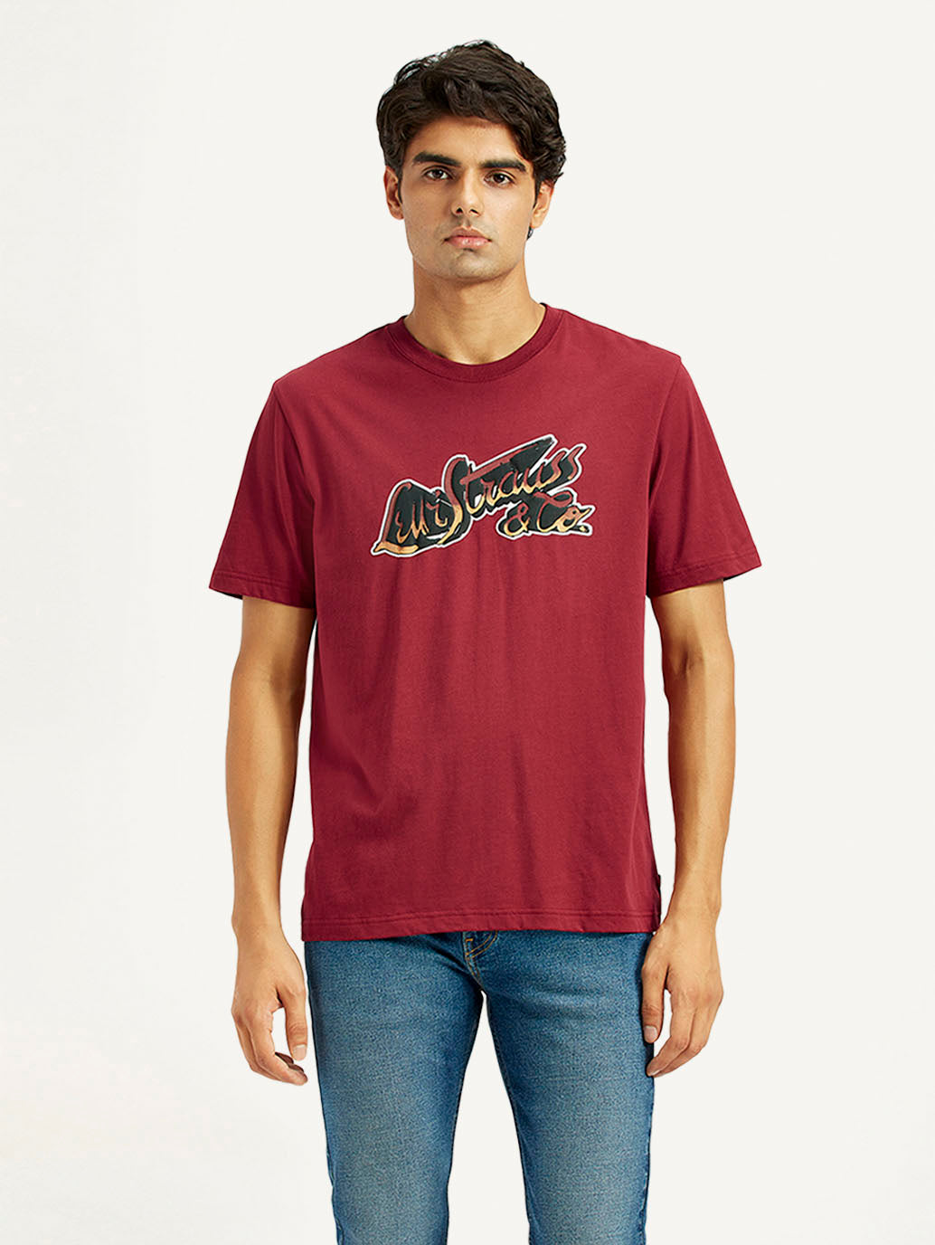 Men's Graphic Regular Fit T-Shirt - Front View