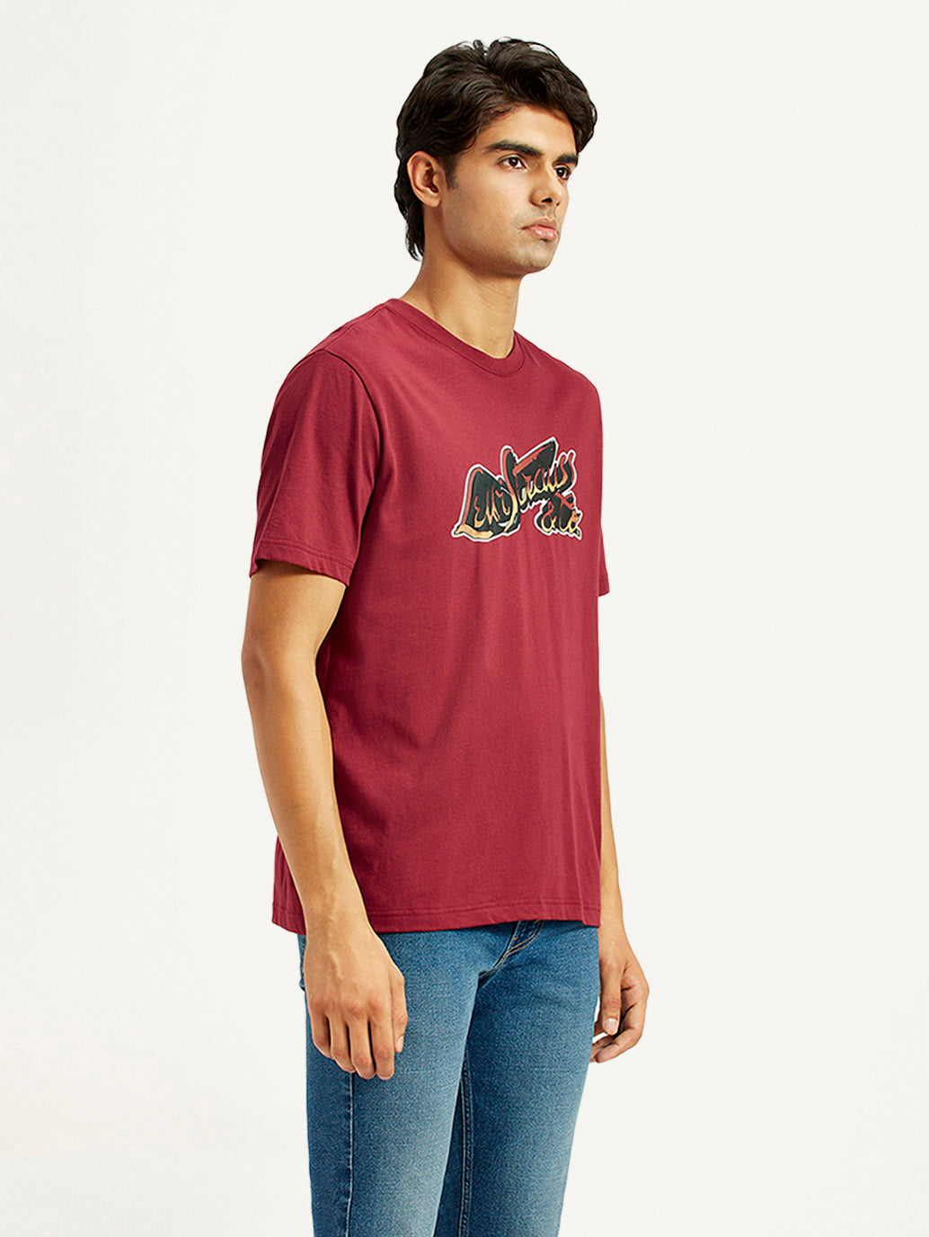 Men's Graphic Regular Fit T-Shirt - Side View