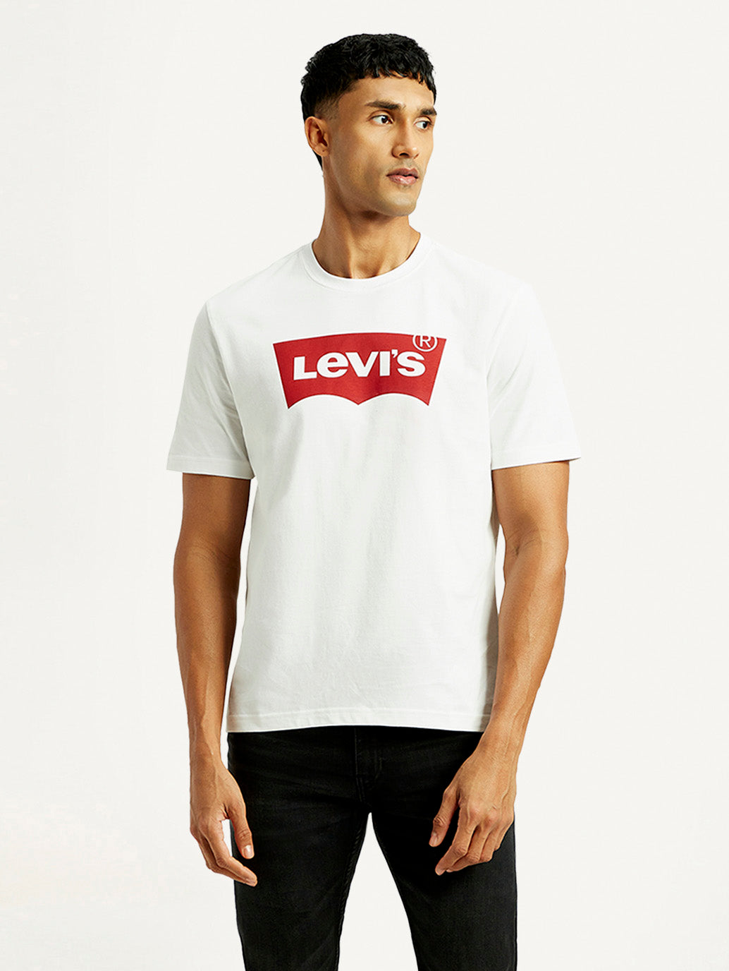 Men's Brand Logo Crew Neck T-shirt - Front View
