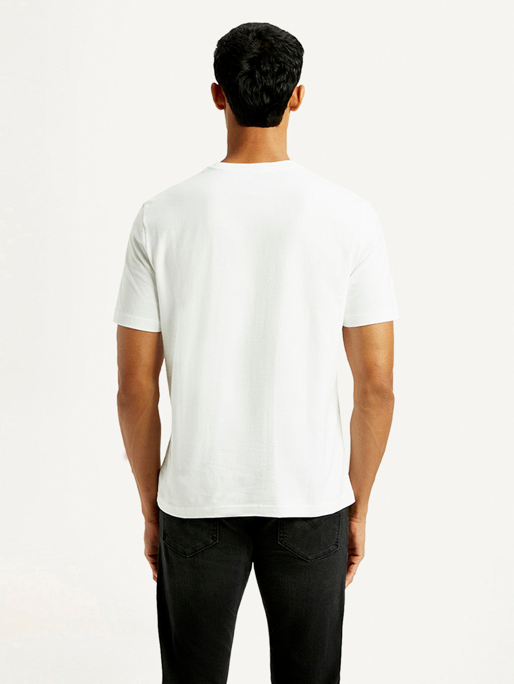 Men's Brand Logo Crew Neck T-shirt - Back View