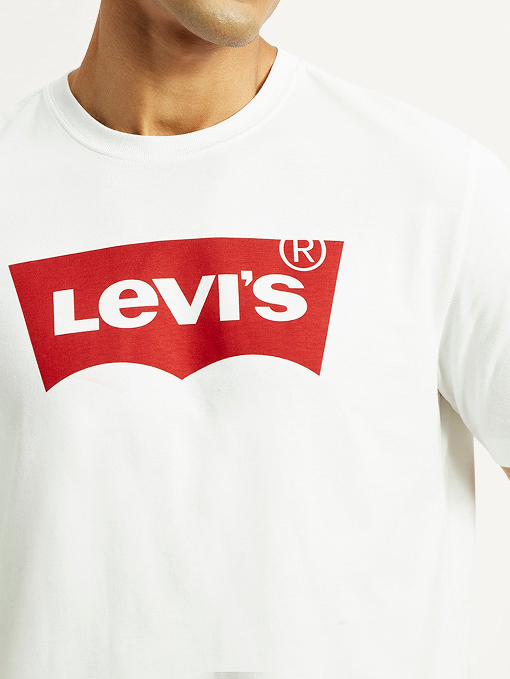 Men's Brand Logo Crew Neck T-shirt - Detail View