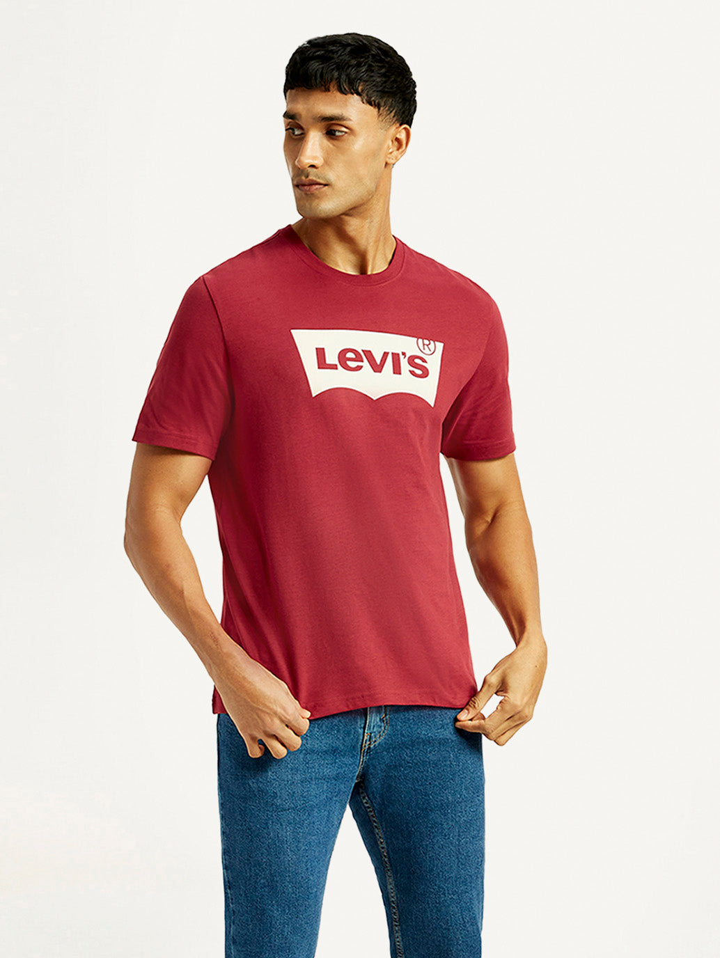 Men's Brand Logo Crew Neck T-shirt - Styleshot View