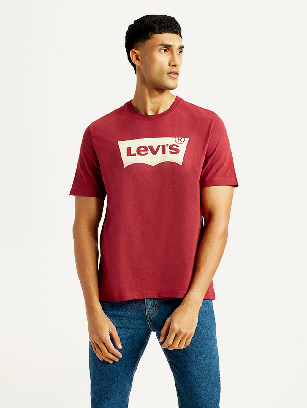 Men's Brand Logo Crew Neck T-shirt - Front View