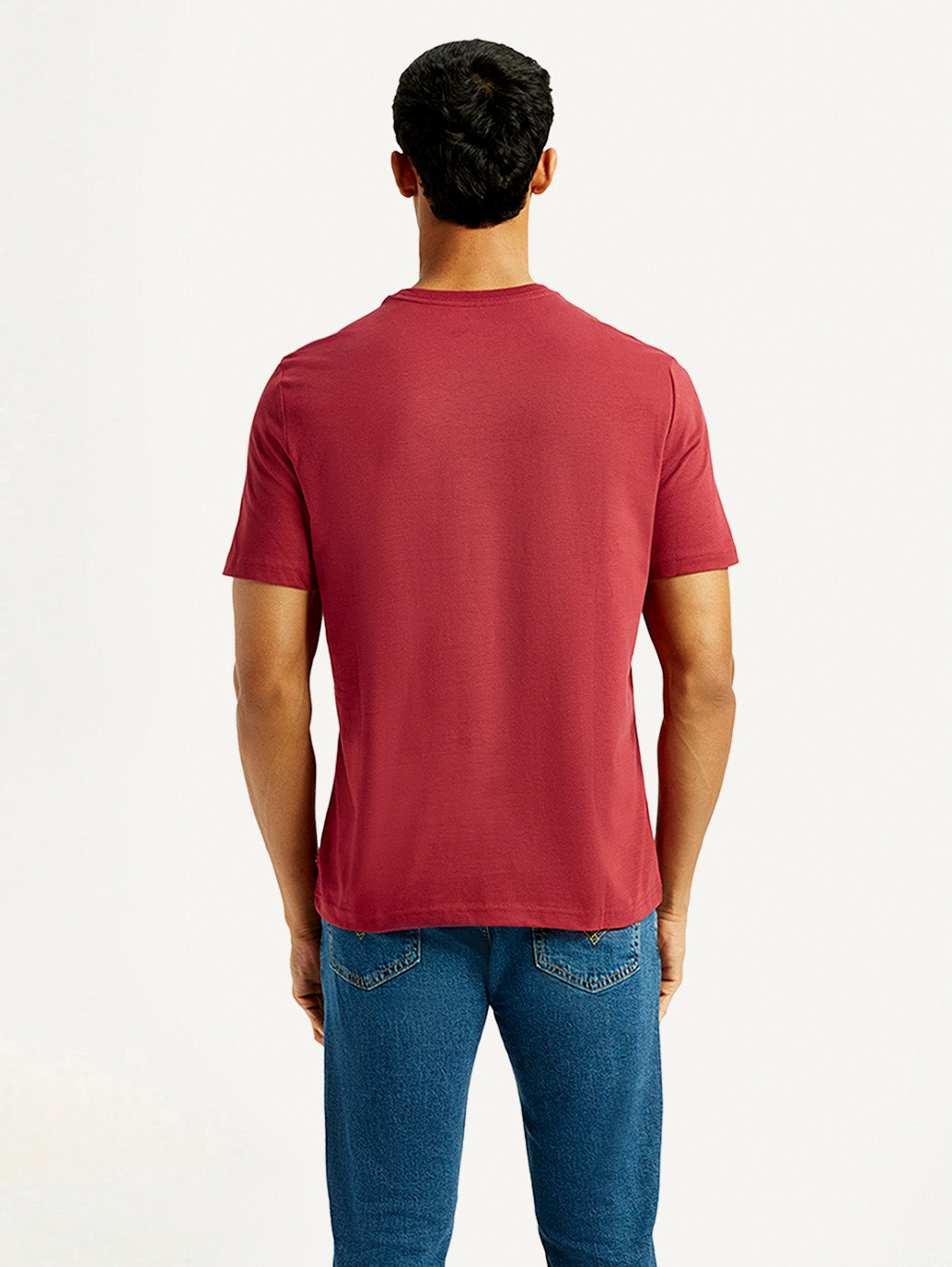 Men's Brand Logo Crew Neck T-shirt - Back View