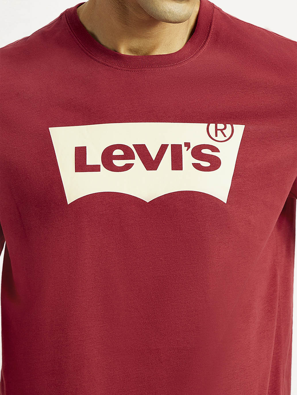 Men's Brand Logo Crew Neck T-shirt - Detail View