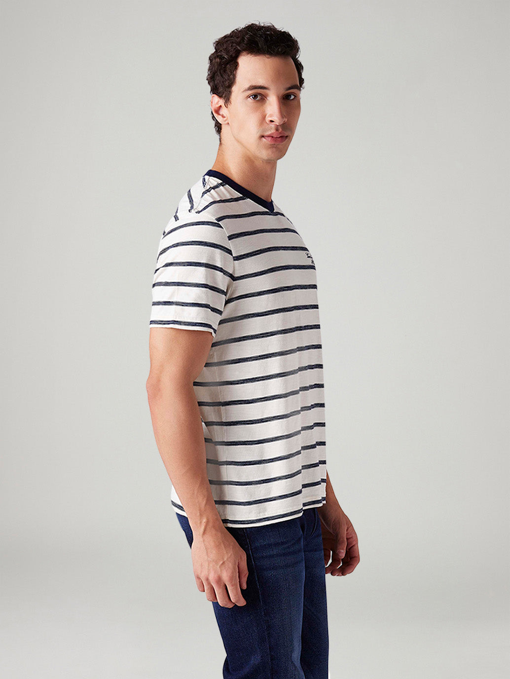 Men's Striped Regular Fit T-Shirt - side View