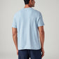 Men's Solid Regular Fit Textured T-Shirt - Back View