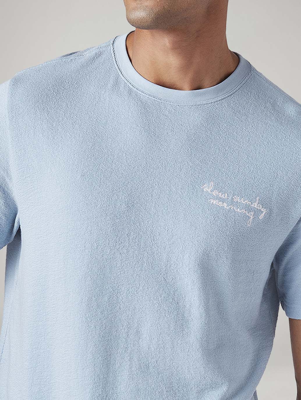 Men's Solid Regular Fit Textured T-Shirt - 20 View