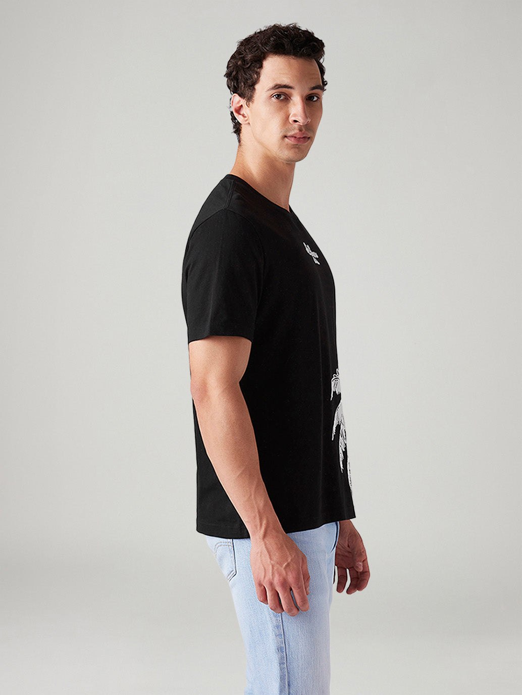 Men's Graphic Print Regular Fit T-Shirt - Side View