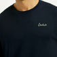 Men's Solid Navy Crew Neck T-shirt - Detail View