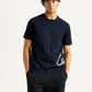 Men's Graphic Print Navy Crew Neck T-shirt - Styleshot View