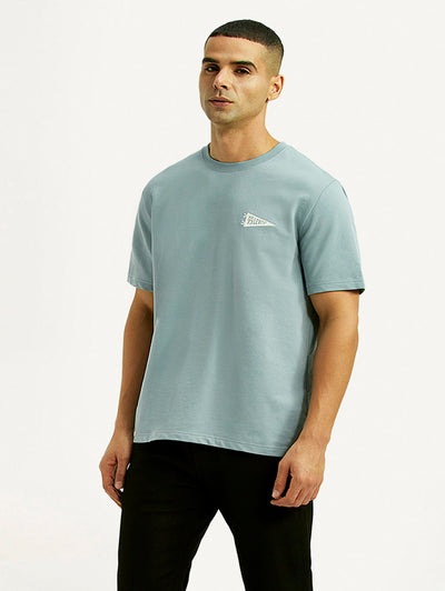 levi's Men's Solid Light Blue Crew Neck T-shirt-picture-29