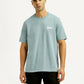 Men's Solid Light Blue Crew Neck T-shirt - Front View