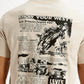 Men's Brand Logo Beige Crew Neck T-shirt - Detail View