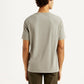 Men's Brand Logo Grey Crew Neck T-shirt - Back View