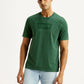 Men's Brand Logo Green Crew Neck T-shirt - Styleshot View