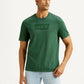 Men's Brand Logo Green Crew Neck T-shirt - Front View