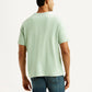 Men's Embroidered Green Crew Neck T-shirt - Back View