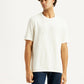 Men's Brand Logo White Crew Neck T-shirt - Front View