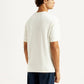 Men's Brand Logo White Crew Neck T-shirt - Back View