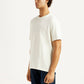 Men's Brand Logo White Crew Neck T-shirt - Side View