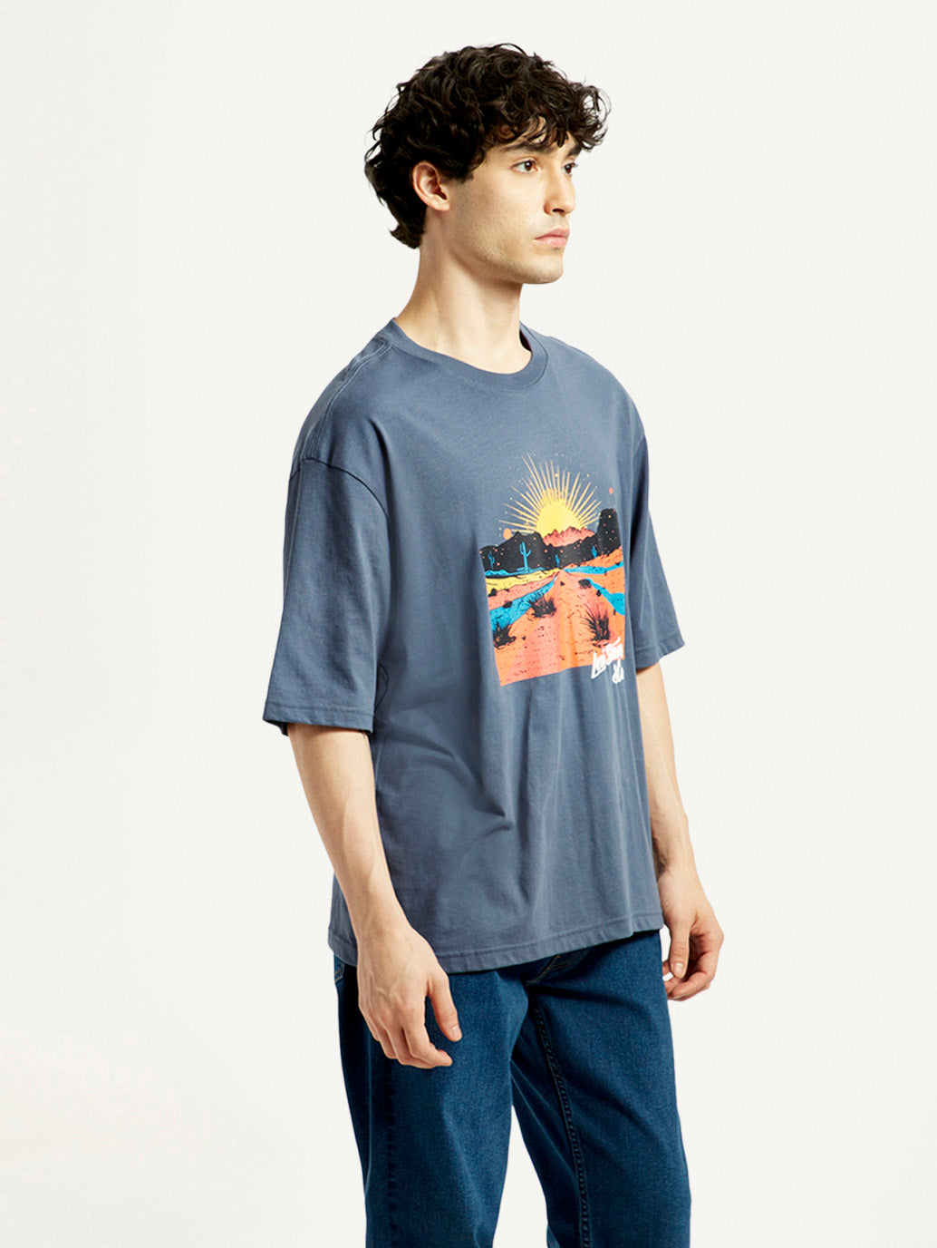 Men's Graphic Regular Fit T-Shirt - Side View