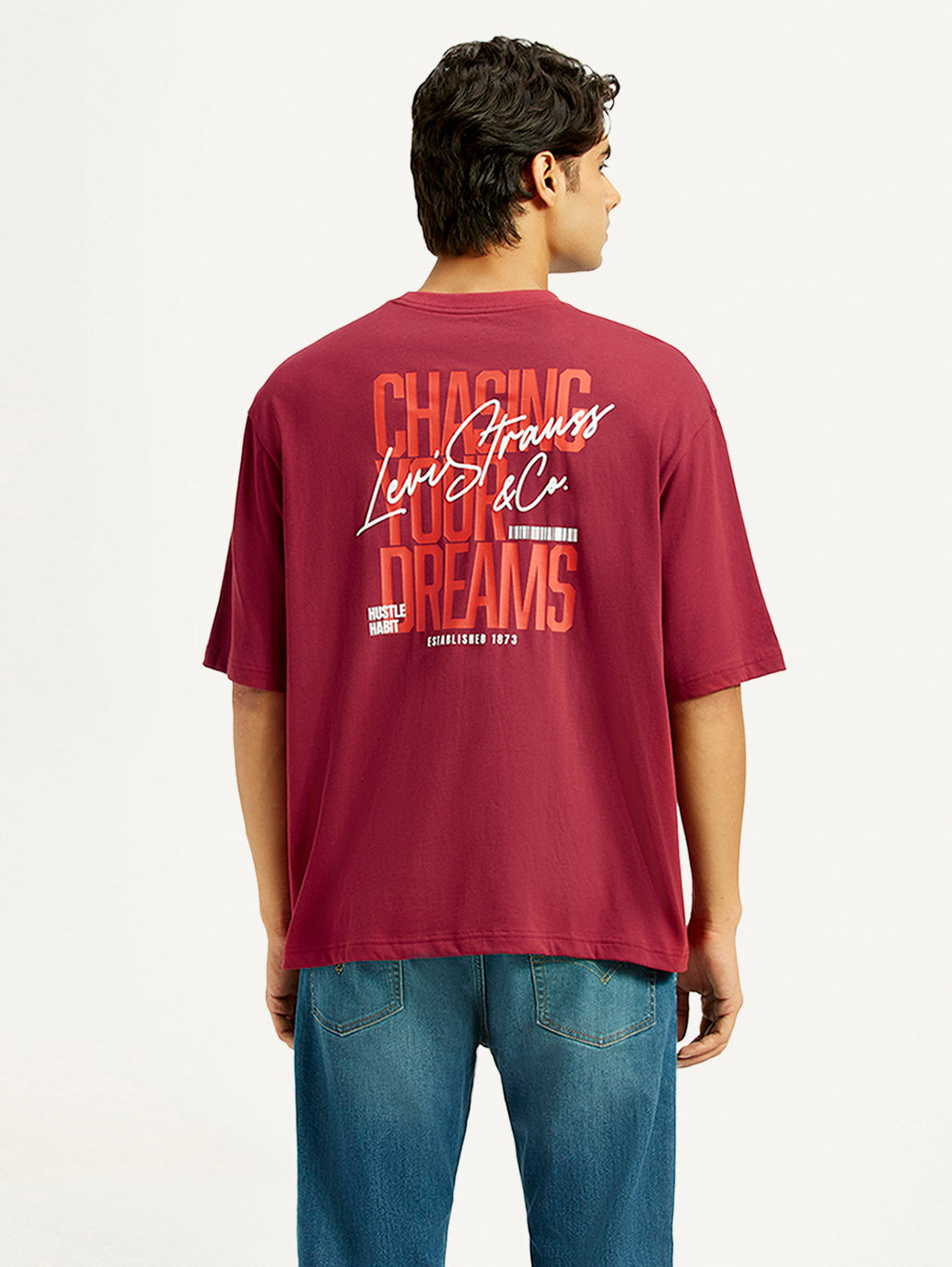 Men's Graphic Regular Fit T-Shirt - Back View