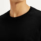 Men's Solid Crew Neck T-shirt - Detail View