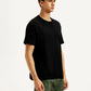 Men's Solid Crew Neck T-shirt - Side View