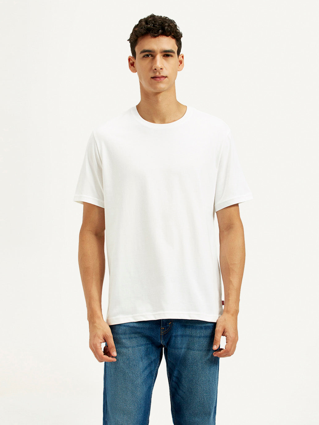 Men's Solid Crew Neck T-shirt - Front View