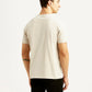 Men's Graphic Print Off-White Crew Neck T-shirt - Back View