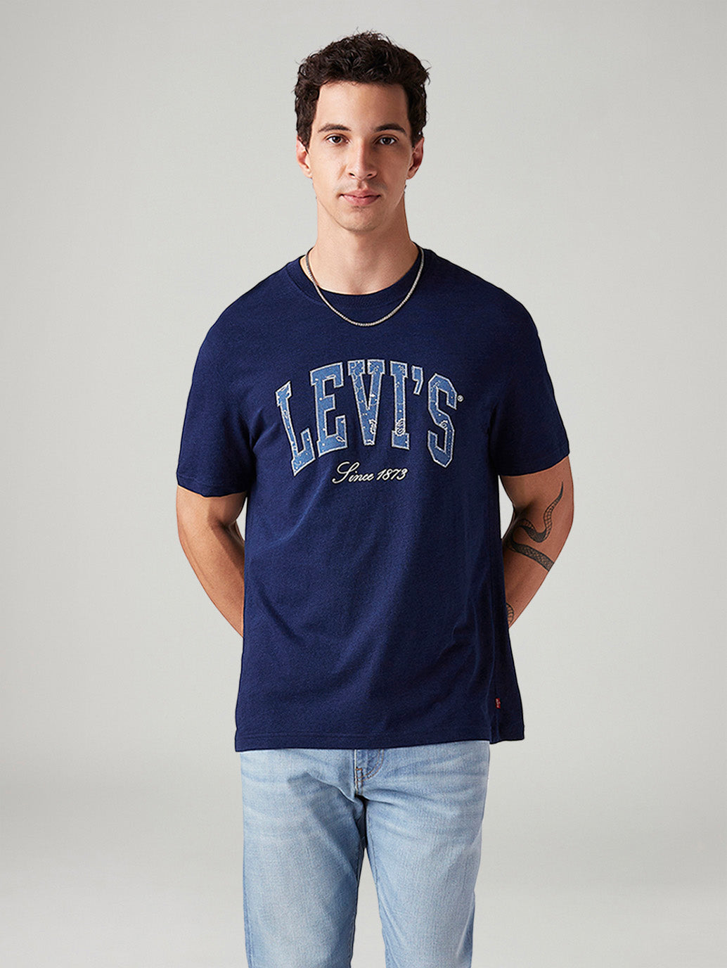 Men's Logo Printed Regular Fit T-Shirt - Styleshot View