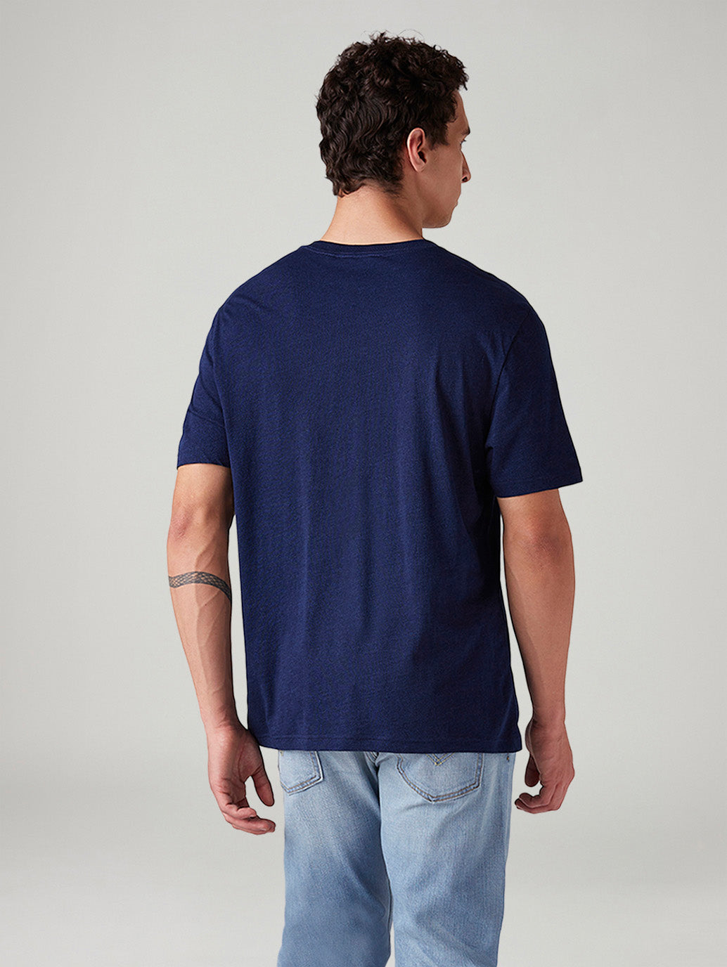 Men's Logo Printed Regular Fit T-Shirt - Back View