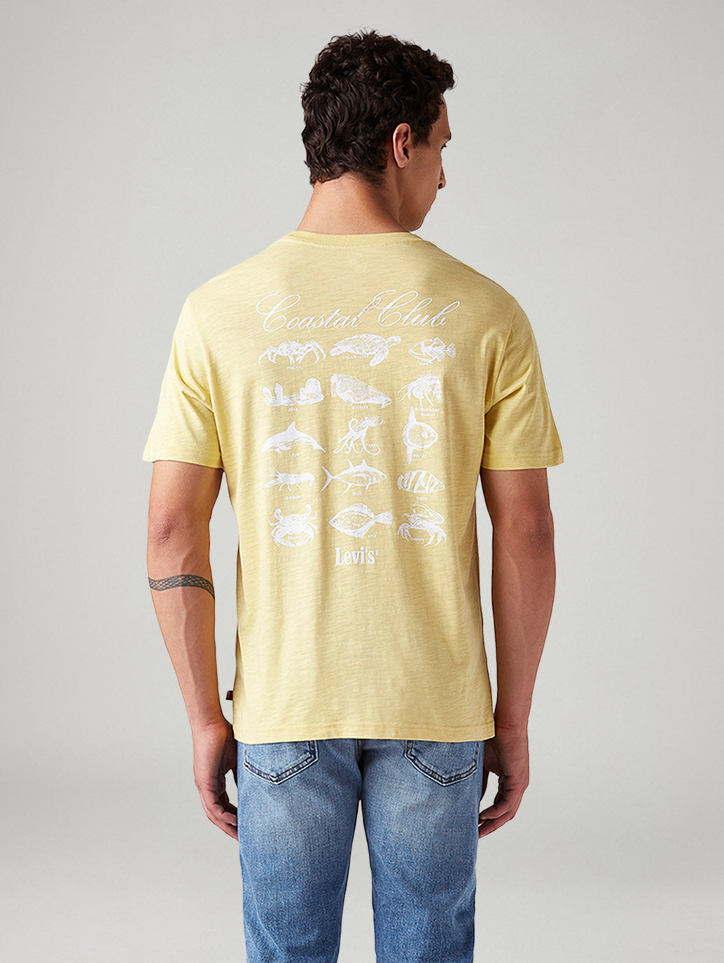 Men's Graphic Print Regular Fit T-Shirt - Back View