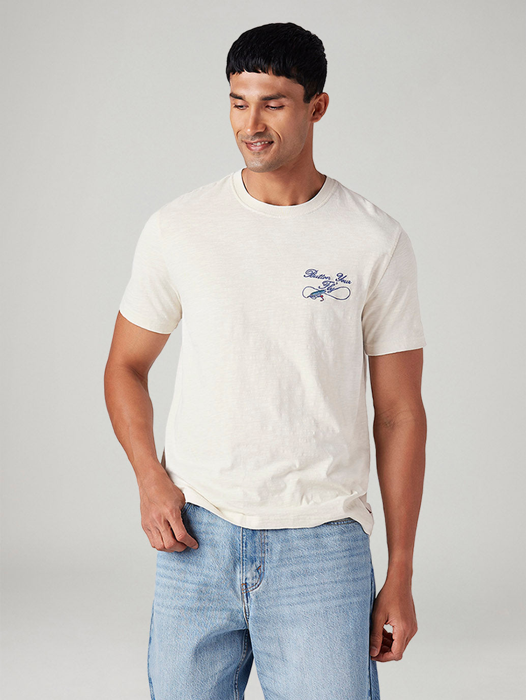Men's Graphic Print Regular Fit T-Shirt - Front View