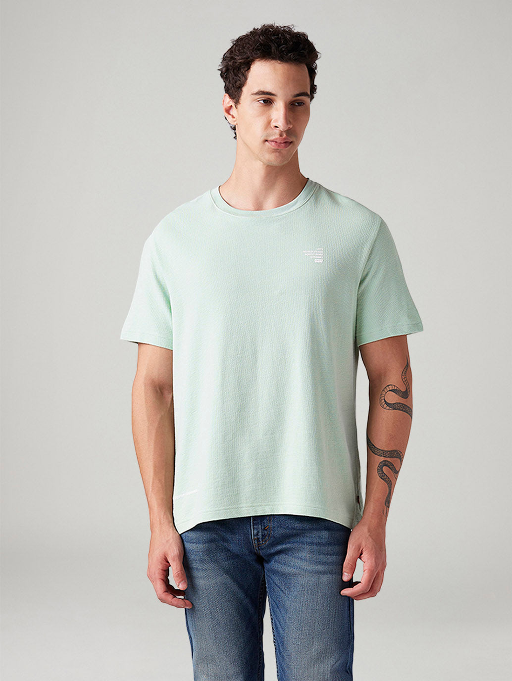 Men's Graphic Print Regular Fit T-Shirt - Front View