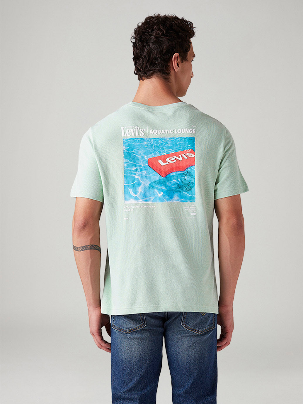 Men's Graphic Print Regular Fit T-Shirt - Back View