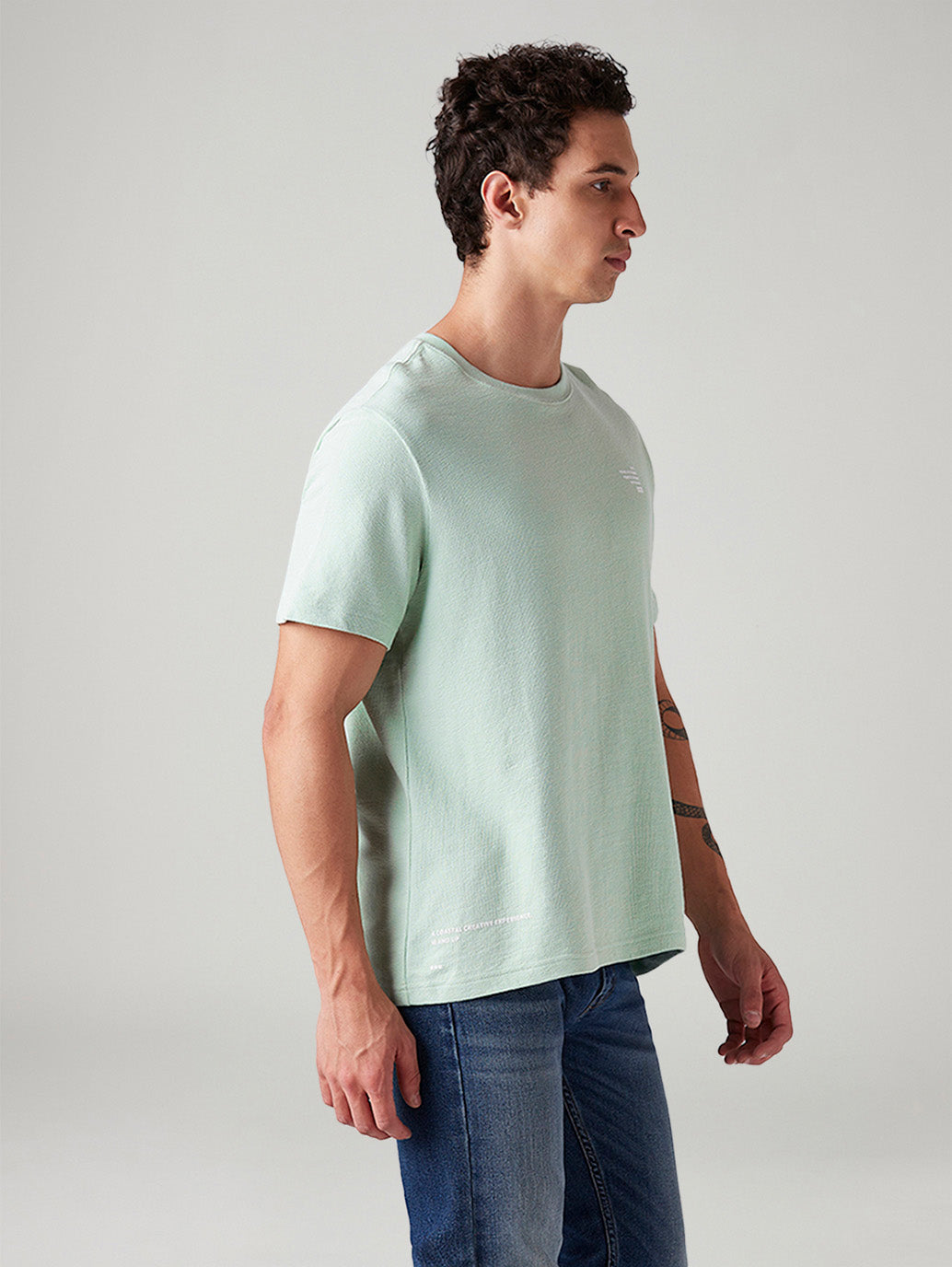 Men's Graphic Print Regular Fit T-Shirt - Side View