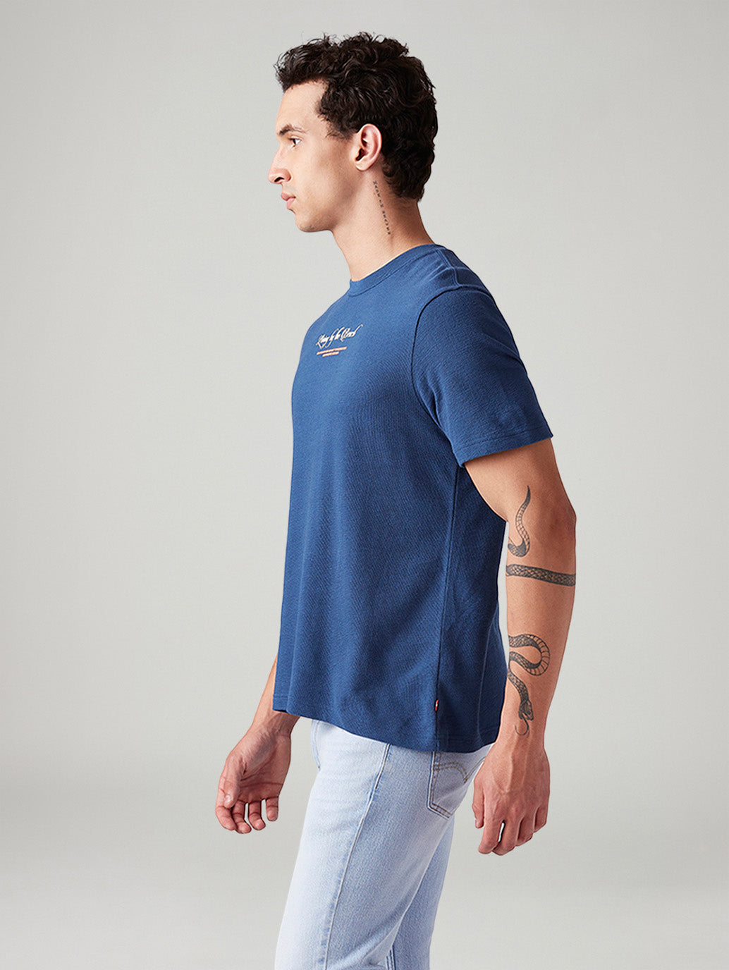 Men's Graphic Print Regular Fit T-Shirt - Side View