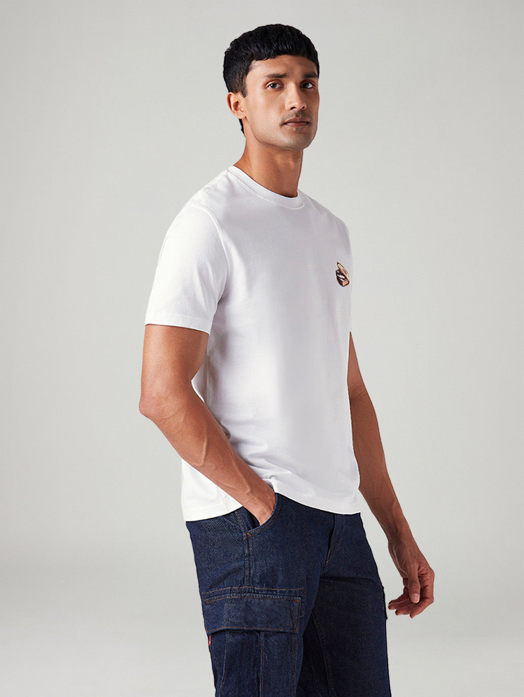 Men's Graphic Print Regular Fit T-Shirt - Side View